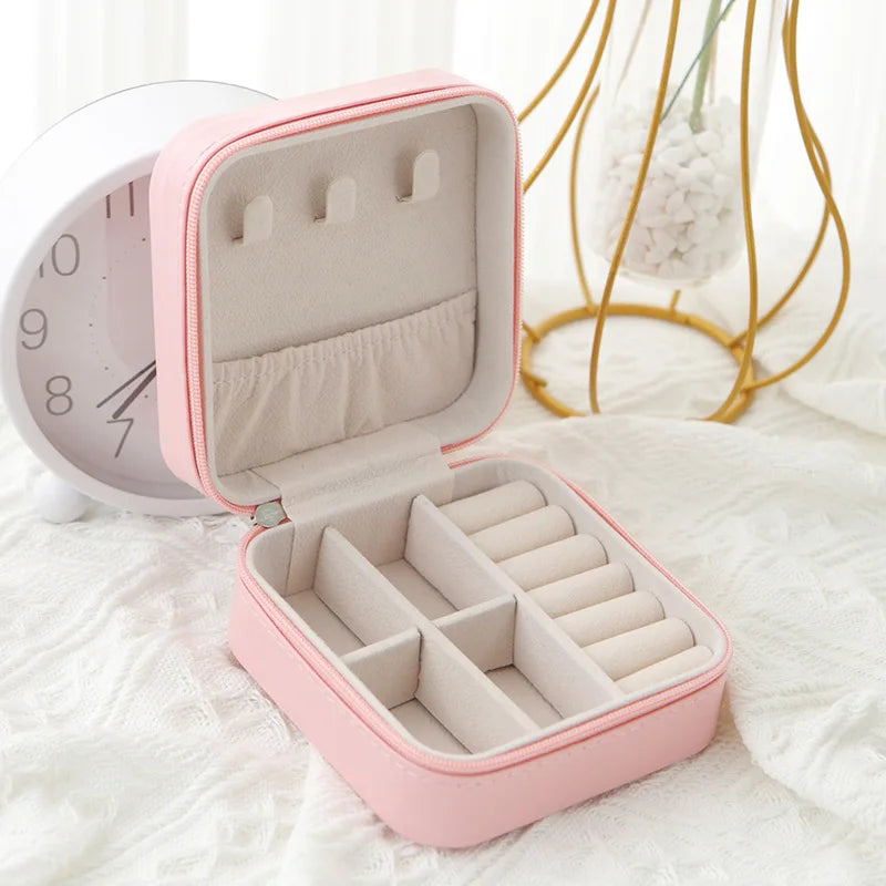 Luxe Velvet Travel Jewelry Box | Portable Organizer for Rings, Earrings & Necklaces.