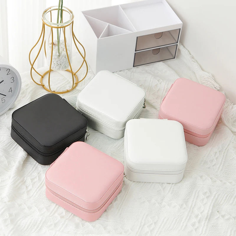 Luxe Velvet Travel Jewelry Box | Portable Organizer for Rings, Earrings & Necklaces.