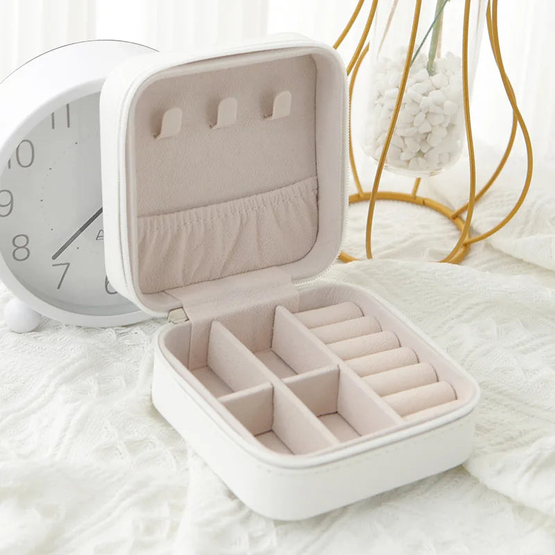 Luxe Velvet Travel Jewelry Box | Portable Organizer for Rings, Earrings & Necklaces.
