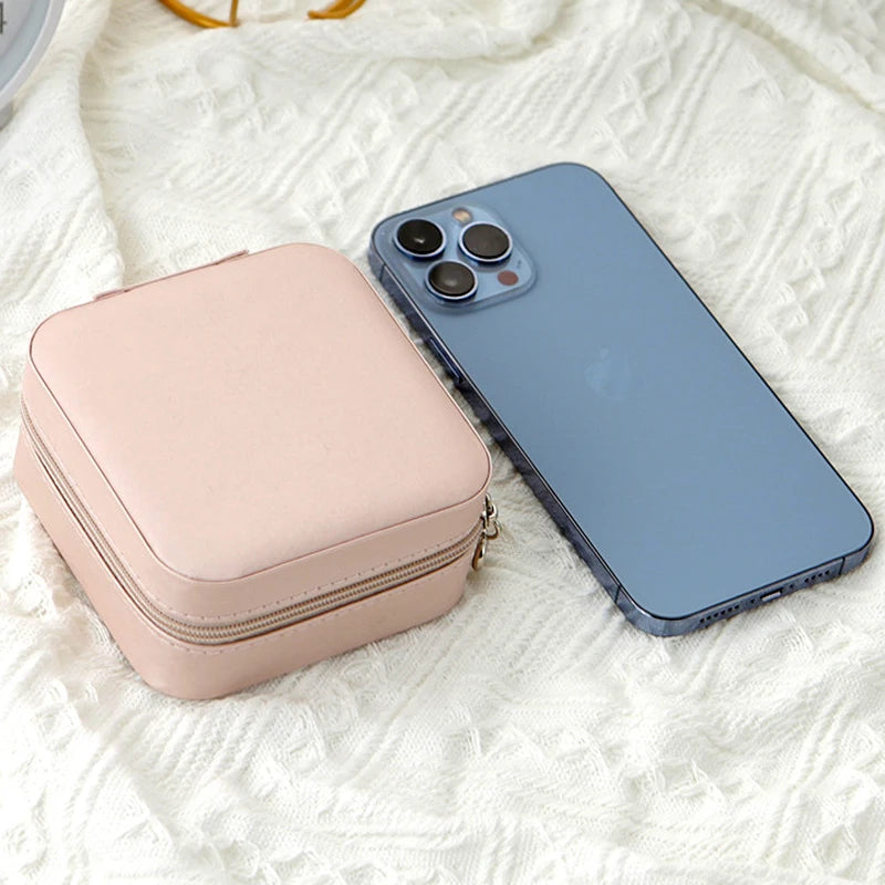 Luxe Velvet Travel Jewelry Box | Portable Organizer for Rings, Earrings & Necklaces.